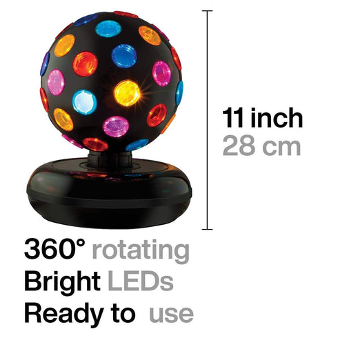 11-Inch 360 80s Kicko Spinning Disco Ball - Disco Ball Decor with Party Lights Degree Rotating Neon LED Light for Kids