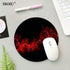 SSOIU Black Background Red Paint Explosion Burst Mouse Pad, Round 200x200x3mm