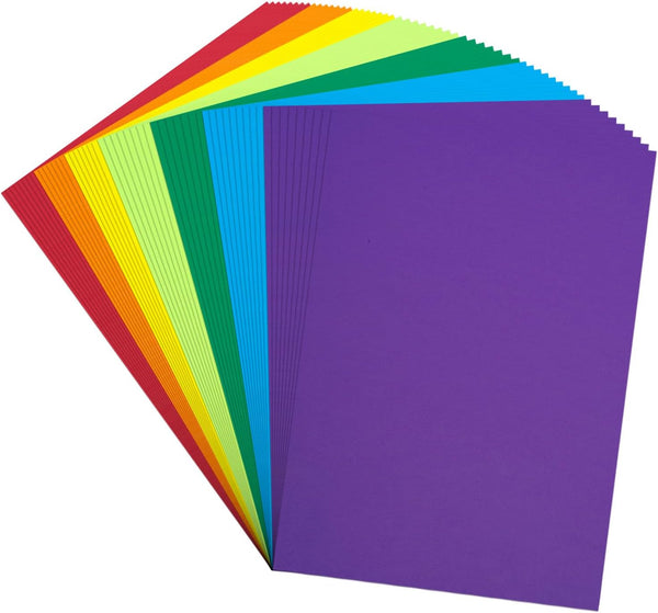 Colored Copy Paper 8.5X11 Inches,140 Sheets 20 lb/80GSM 7 Colors Rainbow Letter