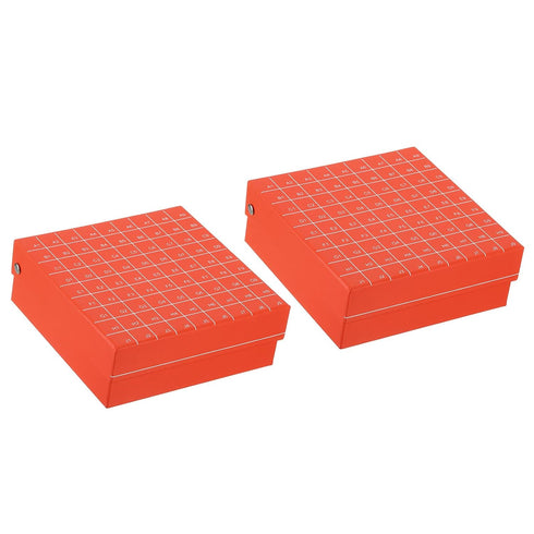 PATIKIL Cardboard Freezer Box, 2Pcs 81 Places Tube Rack for 1.5/1.8/2.0ml Micro Centrifuge Tubes
