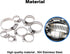 Glarks 100Pcs 8-44mm Range 304 Stainless Steel Worm Gear Hose Clamps Assortment Kit for Plumbing