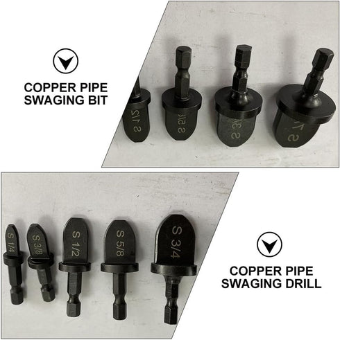 6pcs Hex Shank Expander Drill Bits Hand Tool Specialty Tools for Flaring and Swaging