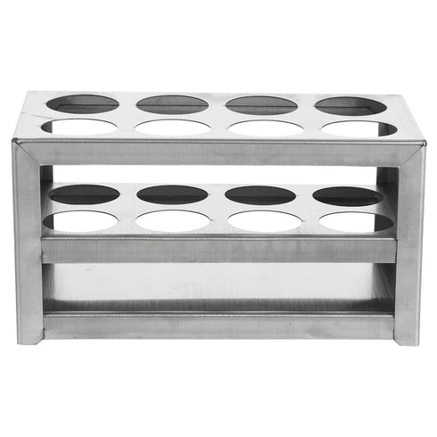 POPETPOP Test Tube Rack - Stainless Steel Sample Tube Holder with 8 Holes for Laboratory Supplies