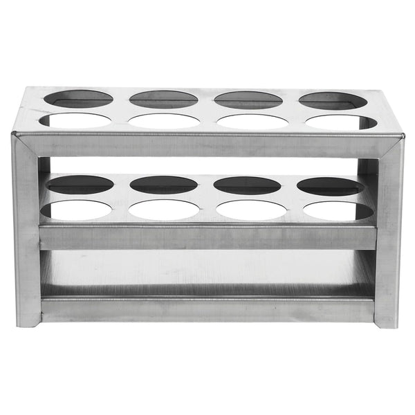 POPETPOP Test Tube Rack - Stainless Steel Sample Tube Holder with 8 Holes for Laboratory Supplies