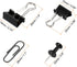 MECCANIXITY Paper Clips Binder Clips Set, 100 Pcs Office Clips with Binder Clips, Paper Clips, Push Pins Suitable for Desktop Office, Black by MECCANIXITY