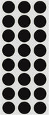 ChromaLabel 0.50 Inch Round Label, Removable Color Code Dot Stickers, 1200 Pack, Black
