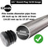 Premium Grade 3/4 Inch Round Plastic Plug / 20 Pack / Black End Caps / Durable Chair Glide Inserts for Legs
