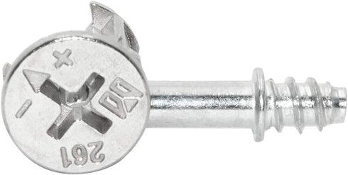 Flyshop 10 Sets Self-Tapping Furniture Cabinet Connector Fittings #261 (15 x 12mm) Cam Lock with M6 Threaded Dowel