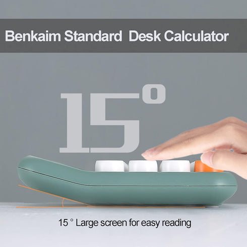 Benkaim Desk Calculator, Basic Standard Calculator, 12 Digit Large LCD Display, Big Button for School, Home & Business