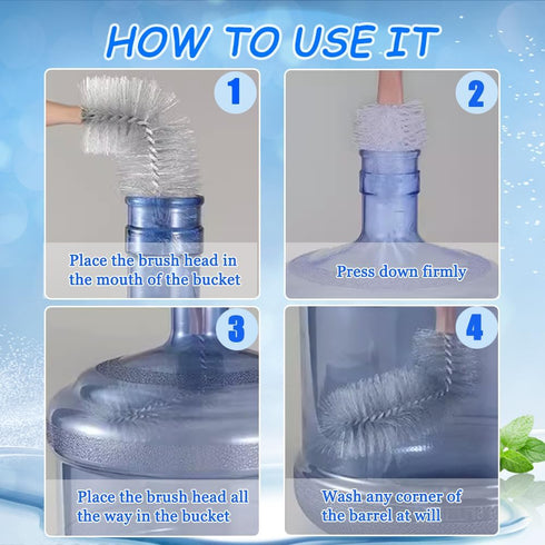 Bottle Brush, 3 Pack Long Handled Brushes with 1 Smaller Bendable Brush for Cleaning Buckets and Glassware