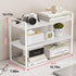 Hbluefat Desktop Organizer Shelf, 2-Tier Multipurpose Wood Storage Rack for Small Computer Desk and Aesthetic