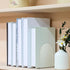 Leinuosen 32 Pcs Clear Acrylic Book Ends, Heavy Duty Non Skid Book Holders with Silicone Pad, Arch Shape for Books,