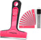 Razor Blade Scraper Tool, 4" Razor Scraper with 20Pcs Replacement Blades, Pink Glass Scraper for Removing Decals
