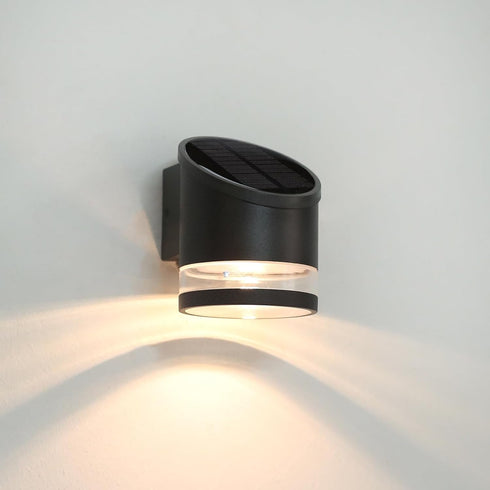HFVLITE Solar Wall Light Outdoor Dusk to Dawn, Aluminum Wall Sconce IP54 Waterproof,