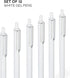 Poppin Retractable Gel Pens - Fine Point Pens for Journaling, 0.7mm Tip, Smooth Writing Gel Ink Pens with Metal Clip, Stylish Retractable Pens, 12 Pack of Pens (White with Black Ink) by Poppin