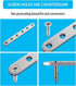 4 Pieces Stainless Steel Straight Brace (6.1 x 0.7 inch) with 24 Screws Included, Flat Straight Brackets
