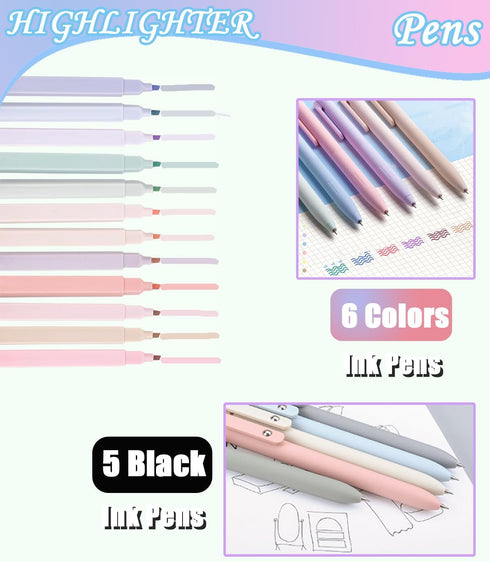 Bible Study Supplies Journaling Kit with Highlighter, Tabs, Notebook, Pen Case, Bible Annotation Kit, Essentials Set