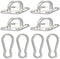 Goiio 4 Pcs 2.36 Inch Pad Eye Plate Hook, 304 Stainless Steel for Outdoor and Indoor Activities