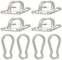 Goiio 4 Pcs 2.36 Inch Pad Eye Plate Hook, 304 Stainless Steel for Outdoor and Indoor Activities