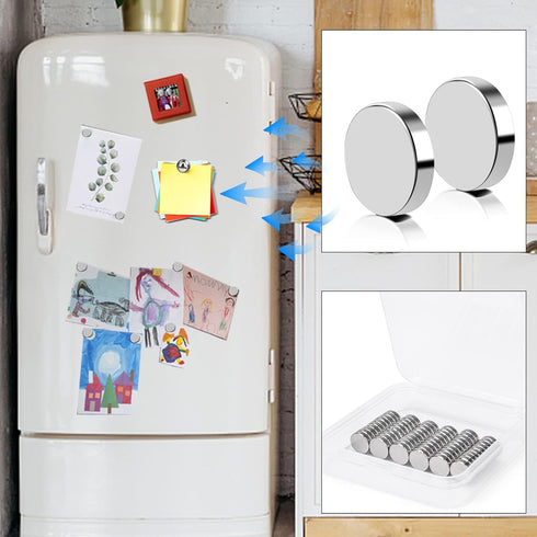 Refrigerator Magnets, 120 Pcs Rare Earth Magnets, Neodymium Fridge Magnets, Muti-use Premium Tiny Round Disc Small Magnets, Whiteboard Magnets for Crafts, DIY, Office, Dry Erase Board