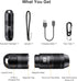 BBSDA 100 IPX6, Mini Keychain Flashlight Instant On Pull to Light, Lumens Tiny EDC Flash Light, USB-C Rechargeable