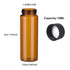 ESHATO 100 Pieces Glass Sample Vial, Liquid Sampling Small Glass Bottle with Black Plastic Screw Caps, 10ML, Brown