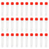 PATIKIL 10mL Plastic Test Tubes, 80 Pack Graduated Vial Container with Red Clear Screw Cap