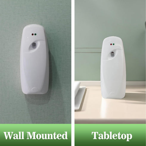 Automatic Air Freshener Dispenser 2-Pack - Histely Auto Spray Dispenser, Wall Mounted or Free Standing, Battery