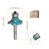 2pcs Roundover Router Bit 1/4 Shank 5/16" Radius Carbide Tipped Edge Rounding Over Bit with Bearing Guide, Woodworking Milling Tool, Cyan