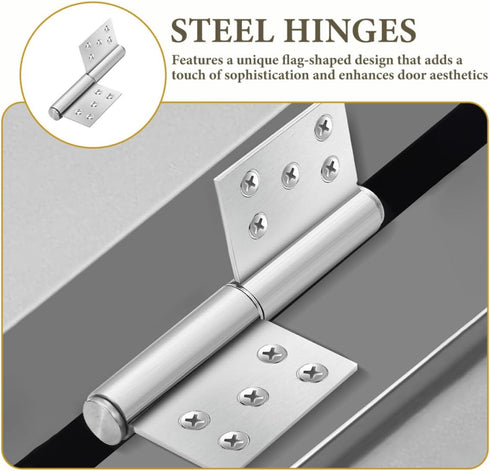 1Pair KALLORY Heavy Duty Stainless Steel Lift Off Hinges Detachable Flag Door Hinges for Easy Installation Durable