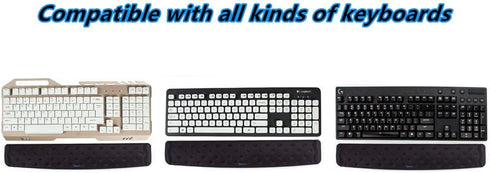 BRILA Keyboard Wrist Rest Support Cushion Pad for Computer, Laptop, Office Work, PC Gaming - Memory Foam Gel
