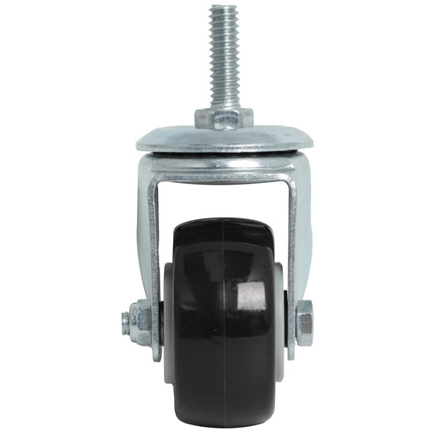 Finnhomy Stem Caster Wheels 2 Inch Heavy Duty Threaded Swivel Casters 1/4" - 20 x 1" Set of 4 for Wire Shelve Wheels P Anti-wear Smooth Casters, Black