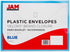 JAM PAPER Plastic Envelopes with Hook & Loop Closure - Index, 5 1/2 x 7 1/2, Blue, 12/Pack