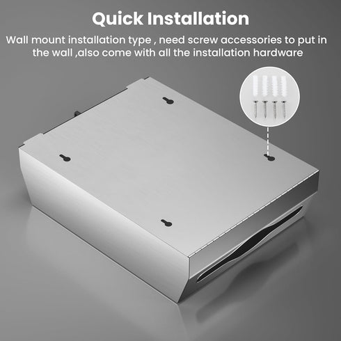 Commercial, Paper Towel Dispenser Wall Mount Stainless Steel Hand Towel Dispenser with Lock, c-fold/Multi-fold/Tri-fold