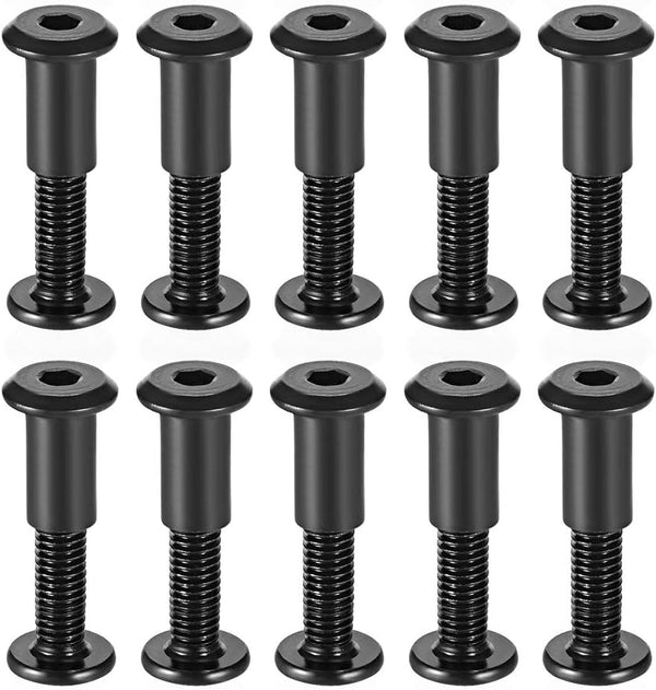 uxcell Screw Post Fit for 5/16"(8mm) Hole Dia Male M6x30mm Binding Bolts Leather Fastener Carbon Steel
