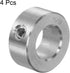 HARFINGTON 4pcs Shaft Collar, 11/16" Bore 304 Stainless Steel Set Screw for Wheel Barrow Axle, Gearbox Assemblies