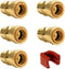 QuickFitting 1/2 x 1/2 inch MNPT Male Adapter, Brass Push to Connect Plumbing Fitting, 5-Pack