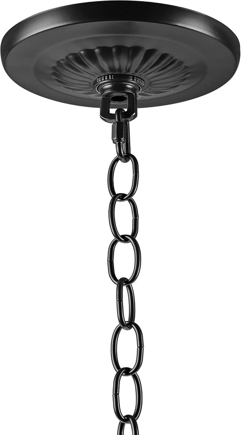 Aspen Creative 21519-11, 6 4-3/4" 1" Transitional Chandelier & Light Fixture Canopy Kit w/Collar Loop & Ft. Chain