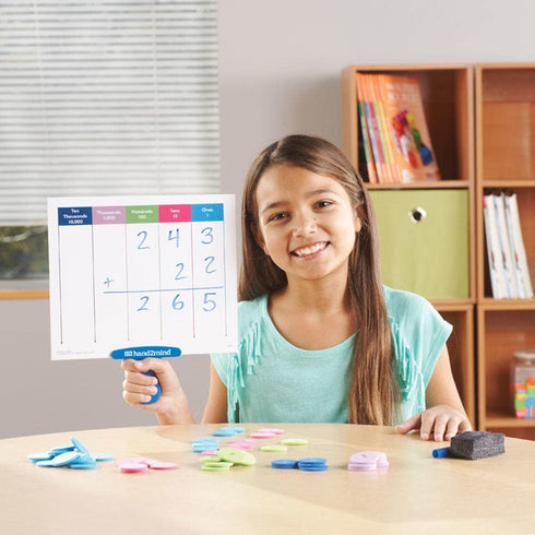 hand2mind Place Value Answer Board, Dry Erase Board Sets, Math Classroom Supplies, Base 10 Math Manipulatives (Pack of