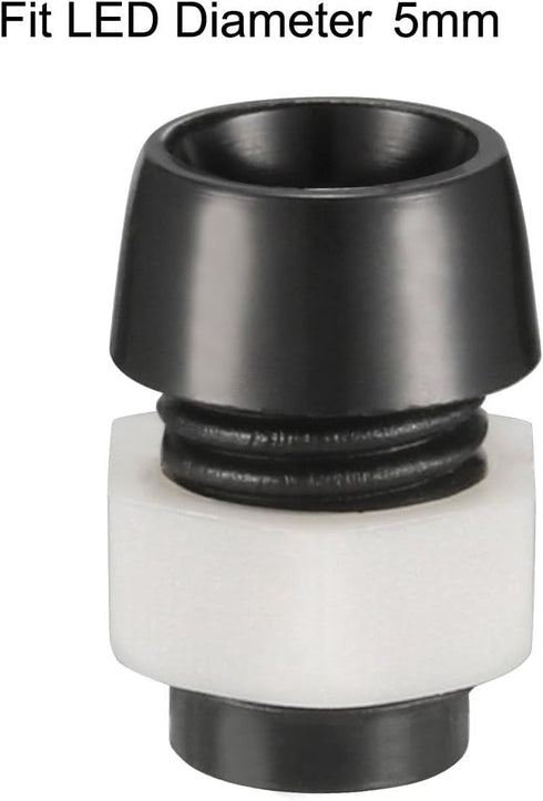 50pcs 5mm Bulb uxcell LED Lamp Holder Light Socket Plastic Chrome Plated for Light-Emitting Diode Lighting