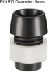 50pcs 5mm Bulb uxcell LED Lamp Holder Light Socket Plastic Chrome Plated for Light-Emitting Diode Lighting