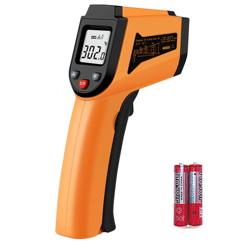 Laser Infrared Thermometer Non-Contact Digital Temperature Gun, -50°C to 400°C for Industrial and Kitchen