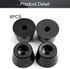MroMax 4Pcs Round Rubber Feet Pads, 1.42" W x 0.98" H Non-Slip Bumper Feet for Furniture, Black