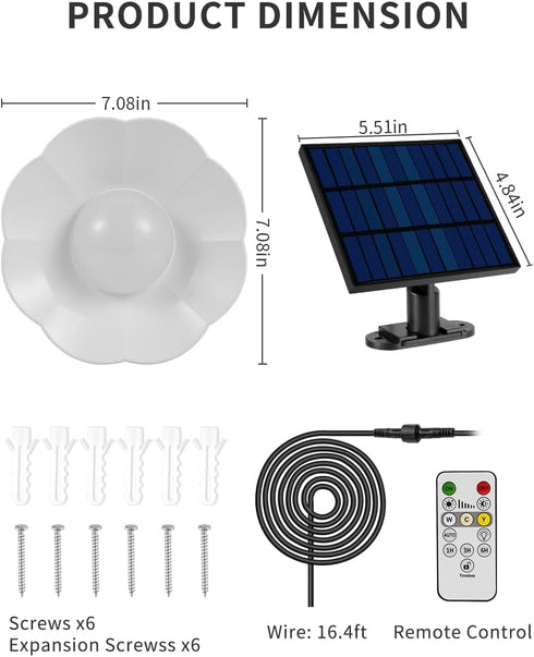 Dawn,4 Lighting|Auto-On|5 Dimmable|Daytime-On) Ip65 papasbox Solar Shed Lights Indoor Outdoor,Led Battery Powered