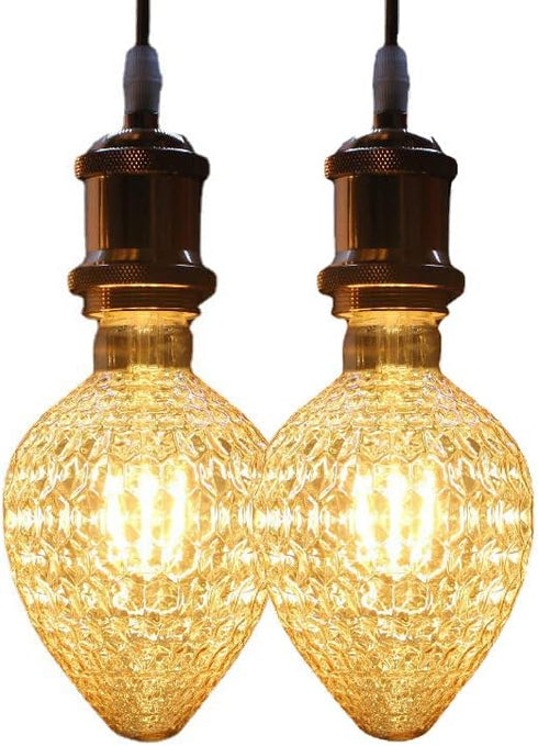 VicFlora Vintage Edison LED Bulbs, Strawberry Shaped Light Bulbs 4W G30 E26 Base