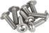 M8-1.25 x 18mm Flanged Button Head Socket Cap Screws, Fully Threaded Stainless Steel 18-8 (304), 25 PCS, Allen Drive
