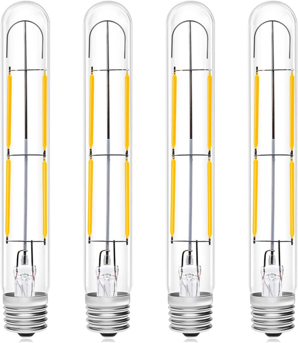 Bonlux 4W LED T6.5 Tubular Filament Bulb, E17 Intermediate Base, 40W Incandescent Equivalent, 4-Pack