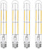 Bonlux 4W LED T6.5 Tubular Filament Bulb, E17 Intermediate Base, 40W Incandescent Equivalent, 4-Pack