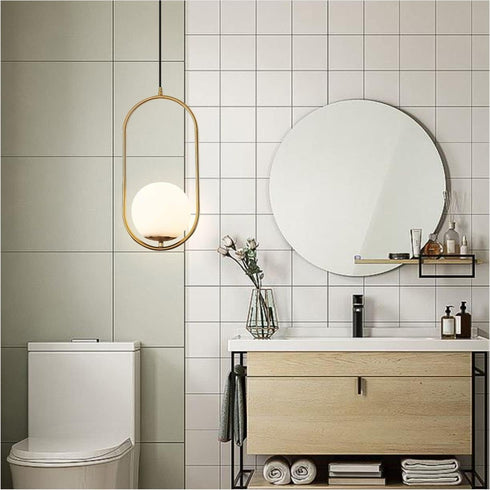 5.9 2.64" BOKT Frosted White Glass Globe Lamp Shade Replacement Milk Glass Ball Lampshade Cover Opal Sphere Shade