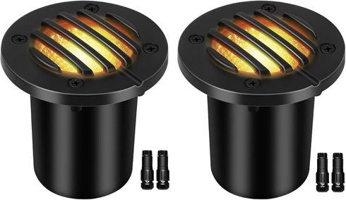 Gmalos Low Voltage Landscape Lighting: 10W 2700K Warm White LED Well Lights, 12/24V